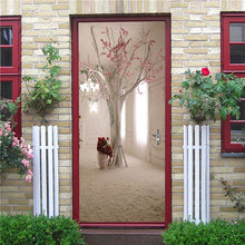 Load image into Gallery viewer, Retro Wooden Door Stickers PVC Waterproof Wallpaper For Doors Living Room Bedroom Home Decor Mural DIY Renovation Decal 90x200cm